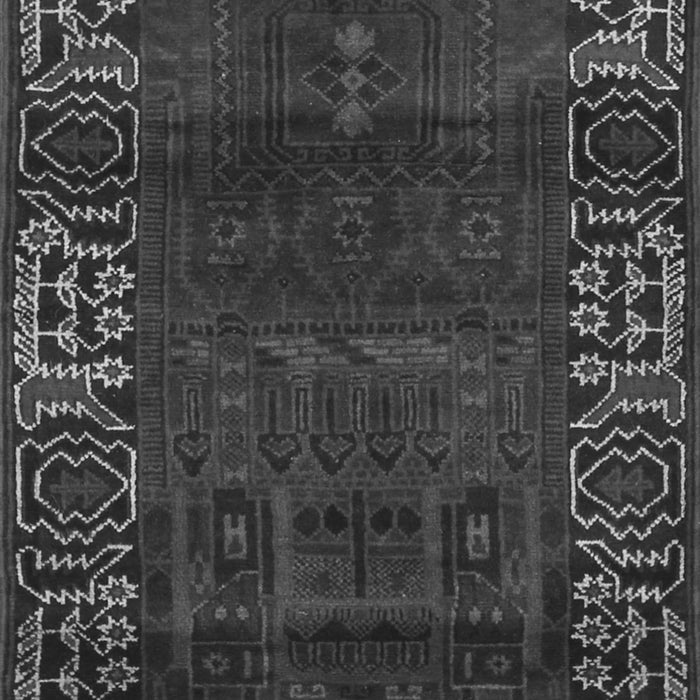 Serging Thickness of Machine Washable Persian Gray Traditional Rug, wshtr1483gry