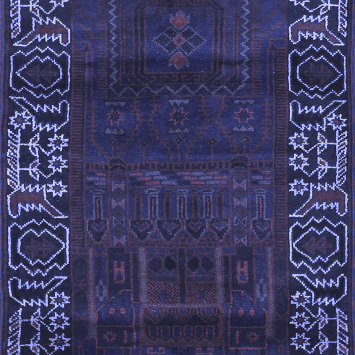 Machine Washable Persian Blue Traditional Rug, wshtr1483blu