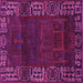 Square Machine Washable Persian Pink Traditional Rug, wshtr1483pnk