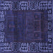 Square Persian Blue Traditional Rug, tr1483blu