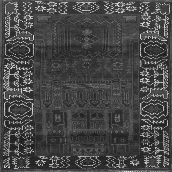 Round Machine Washable Persian Gray Traditional Rug, wshtr1483gry