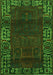 Serging Thickness of Machine Washable Persian Green Traditional Area Rugs, wshtr1483grn