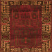 Serging Thickness of Persian Orange Traditional Rug, tr1483org