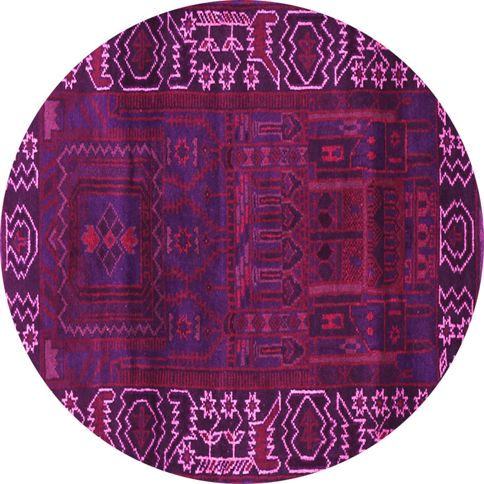 Round Persian Pink Traditional Rug, tr1483pnk