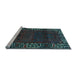 Sideview of Machine Washable Persian Light Blue Traditional Rug, wshtr1483lblu