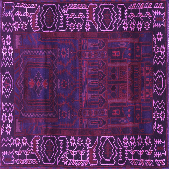 Square Persian Purple Traditional Rug, tr1483pur