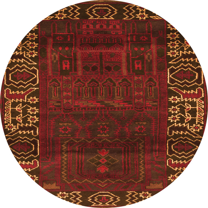 Square Persian Orange Traditional Rug, tr1483org