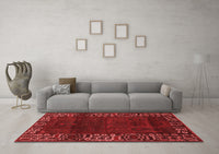 Machine Washable Persian Red Traditional Rug, wshtr1483red