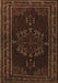 Machine Washable Persian Brown Traditional Rug, wshtr1484brn