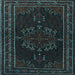 Square Persian Light Blue Traditional Rug, tr1484lblu