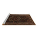 Sideview of Machine Washable Persian Brown Traditional Rug, wshtr1484brn