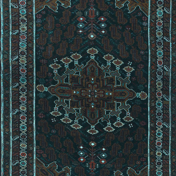 Machine Washable Persian Light Blue Traditional Rug, wshtr1484lblu