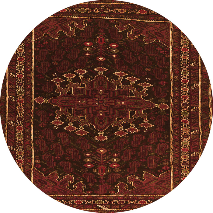 Square Persian Orange Traditional Rug, tr1484org