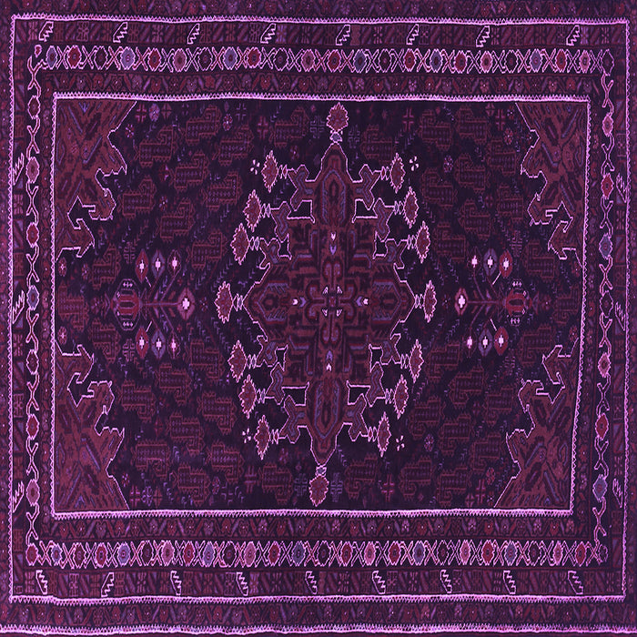 Square Machine Washable Persian Purple Traditional Area Rugs, wshtr1484pur