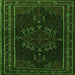 Serging Thickness of Persian Green Traditional Rug, tr1484grn
