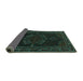 Sideview of Persian Turquoise Traditional Rug, tr1484turq