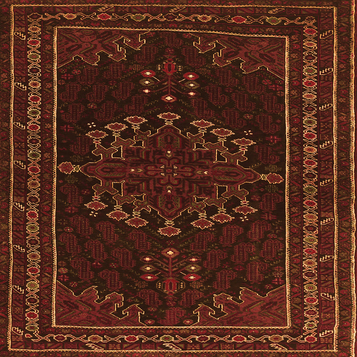 Serging Thickness of Persian Orange Traditional Rug, tr1484org