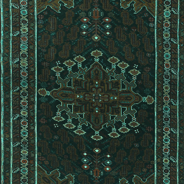 Machine Washable Persian Turquoise Traditional Area Rugs, wshtr1484turq