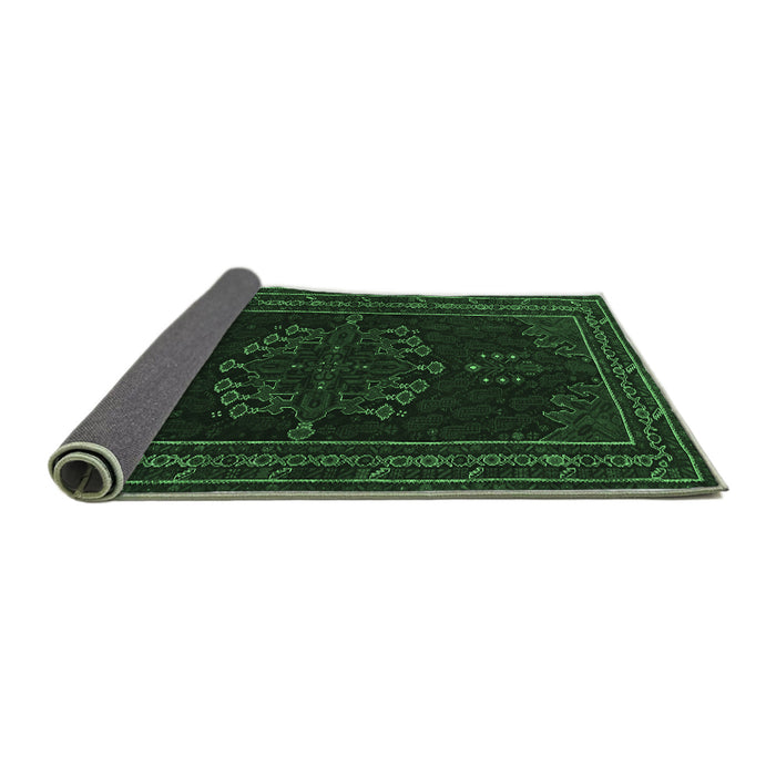 Sideview of Persian Emerald Green Traditional Rug, tr1484emgrn