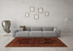 Machine Washable Persian Orange Traditional Area Rugs in a Living Room, wshtr1484org