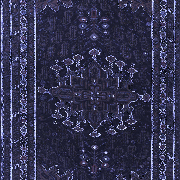 Machine Washable Persian Blue Traditional Rug, wshtr1484blu