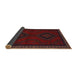 Sideview of Traditional Bakers Brown Persian Rug, tr1485