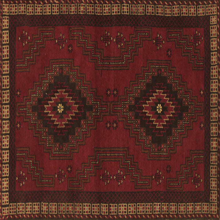 Square Persian Brown Traditional Rug, tr1485brn