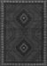 Serging Thickness of Machine Washable Persian Gray Traditional Rug, wshtr1485gry