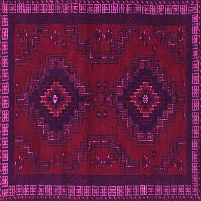 Square Machine Washable Persian Pink Traditional Rug, wshtr1485pnk