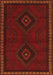 Serging Thickness of Machine Washable Persian Orange Traditional Area Rugs, wshtr1485org