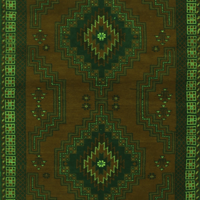 Serging Thickness of Machine Washable Persian Green Traditional Area Rugs, wshtr1485grn