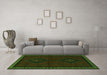 Machine Washable Persian Green Traditional Area Rugs in a Living Room,, wshtr1485grn