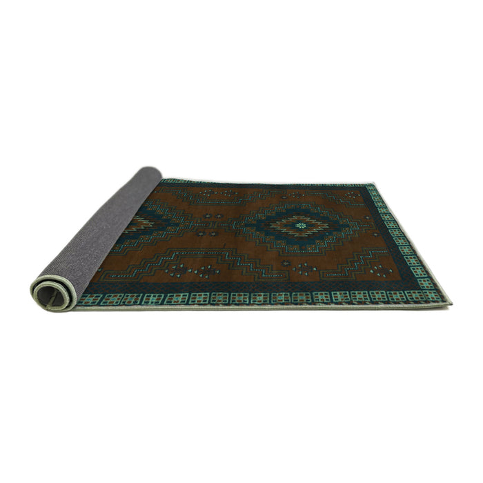 Sideview of Persian Turquoise Traditional Rug, tr1485turq