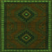 Serging Thickness of Persian Green Traditional Rug, tr1485grn
