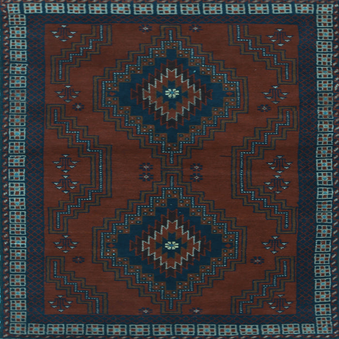 Square Persian Light Blue Traditional Rug, tr1485lblu
