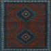 Square Persian Light Blue Traditional Rug, tr1485lblu