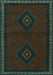 Machine Washable Persian Turquoise Traditional Area Rugs, wshtr1485turq