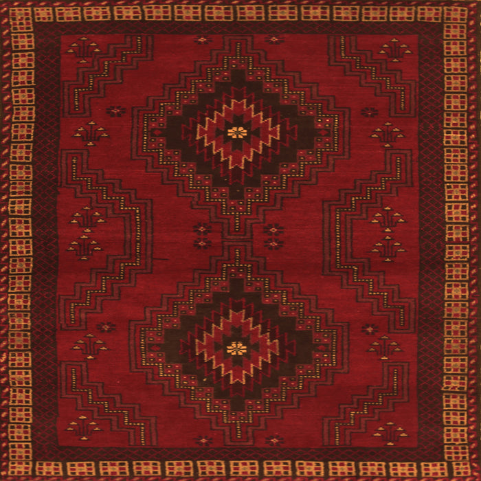 Round Machine Washable Persian Orange Traditional Area Rugs, wshtr1485org