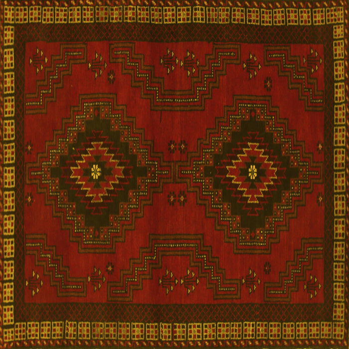 Square Persian Yellow Traditional Rug, tr1485yw
