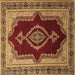 Square Persian Brown Traditional Rug, tr1486brn