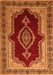 Serging Thickness of Machine Washable Persian Orange Traditional Area Rugs, wshtr1486org