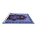 Sideview of Machine Washable Persian Blue Traditional Rug, wshtr1486blu