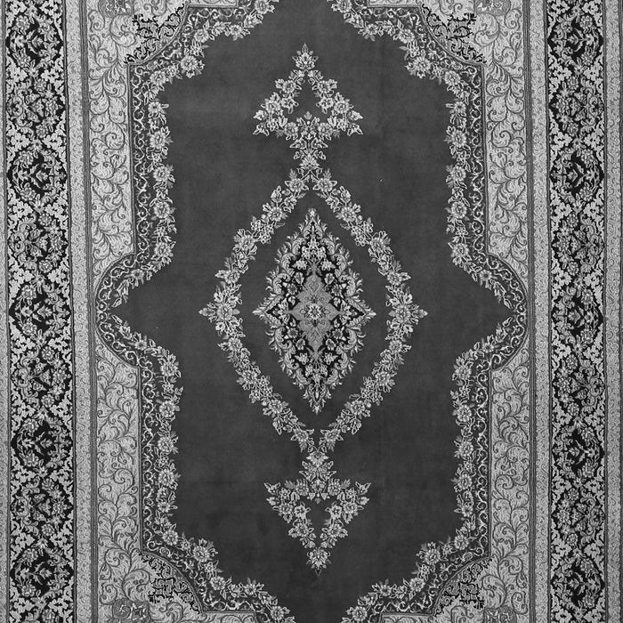 Serging Thickness of Machine Washable Persian Gray Traditional Rug, wshtr1486gry
