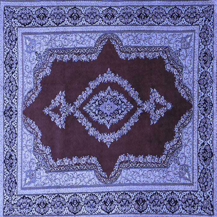 Square Persian Blue Traditional Rug, tr1486blu
