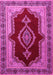 Machine Washable Persian Pink Traditional Rug, wshtr1486pnk