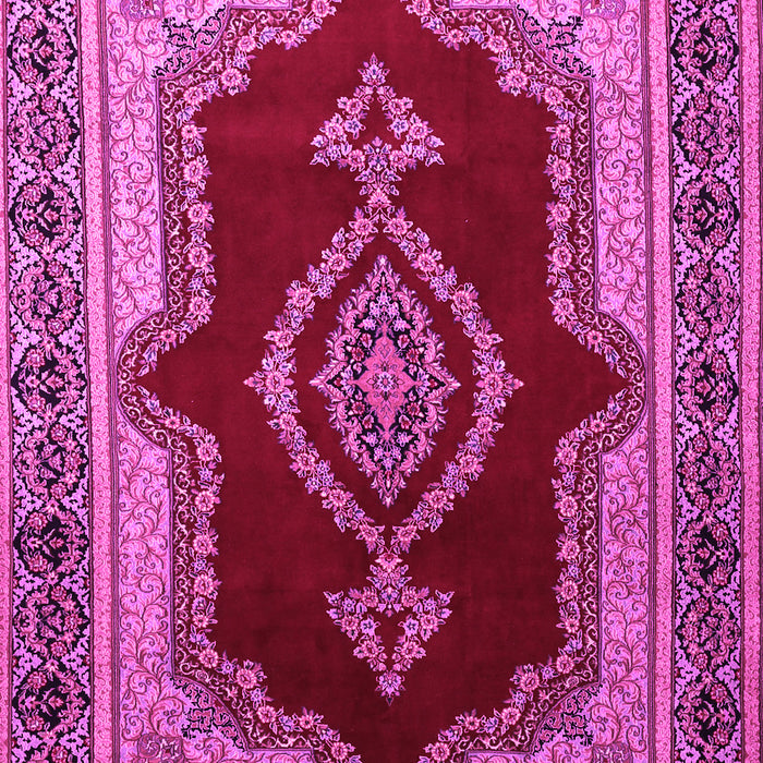 Machine Washable Persian Pink Traditional Rug, wshtr1486pnk