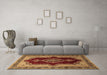 Machine Washable Persian Brown Traditional Rug in a Living Room,, wshtr1486brn