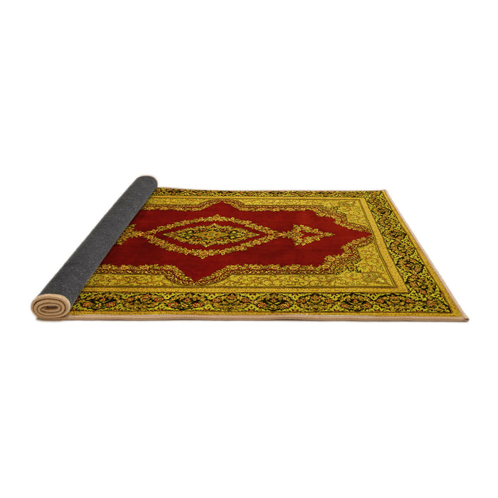 Sideview of Persian Yellow Traditional Rug, tr1486yw