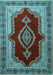 Machine Washable Persian Light Blue Traditional Rug, wshtr1486lblu