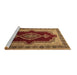 Sideview of Machine Washable Persian Brown Traditional Rug, wshtr1486brn